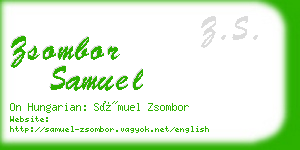 zsombor samuel business card